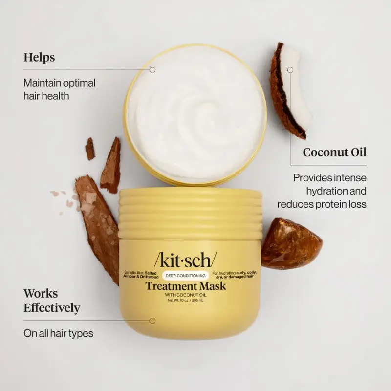 Kitsch Moisturizing Coconut Oil Deep Conditioning Treatment Mask 295ml - Image 2