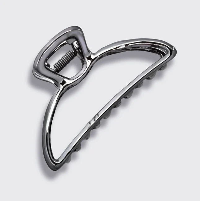 Kitsch Open Shape Claw Clip - Hematite - Image 5