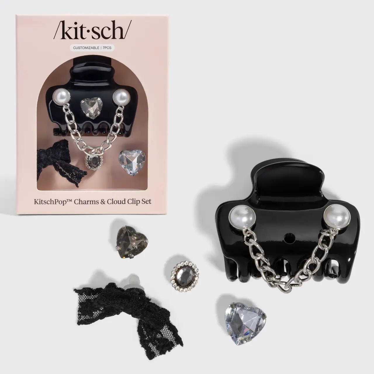 Kitsch pop Cloud Clip 7pc Set Vintage- Black - Image 9