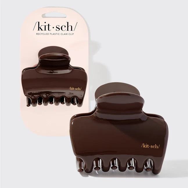 Kitsch Recycled Plastic Puffy Cloud Clip 1pc - Chocolate
