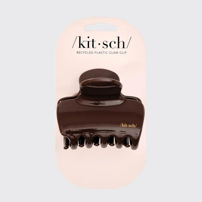 Kitsch Recycled Plastic Puffy Cloud Clip 1pc - Chocolate - Image 3