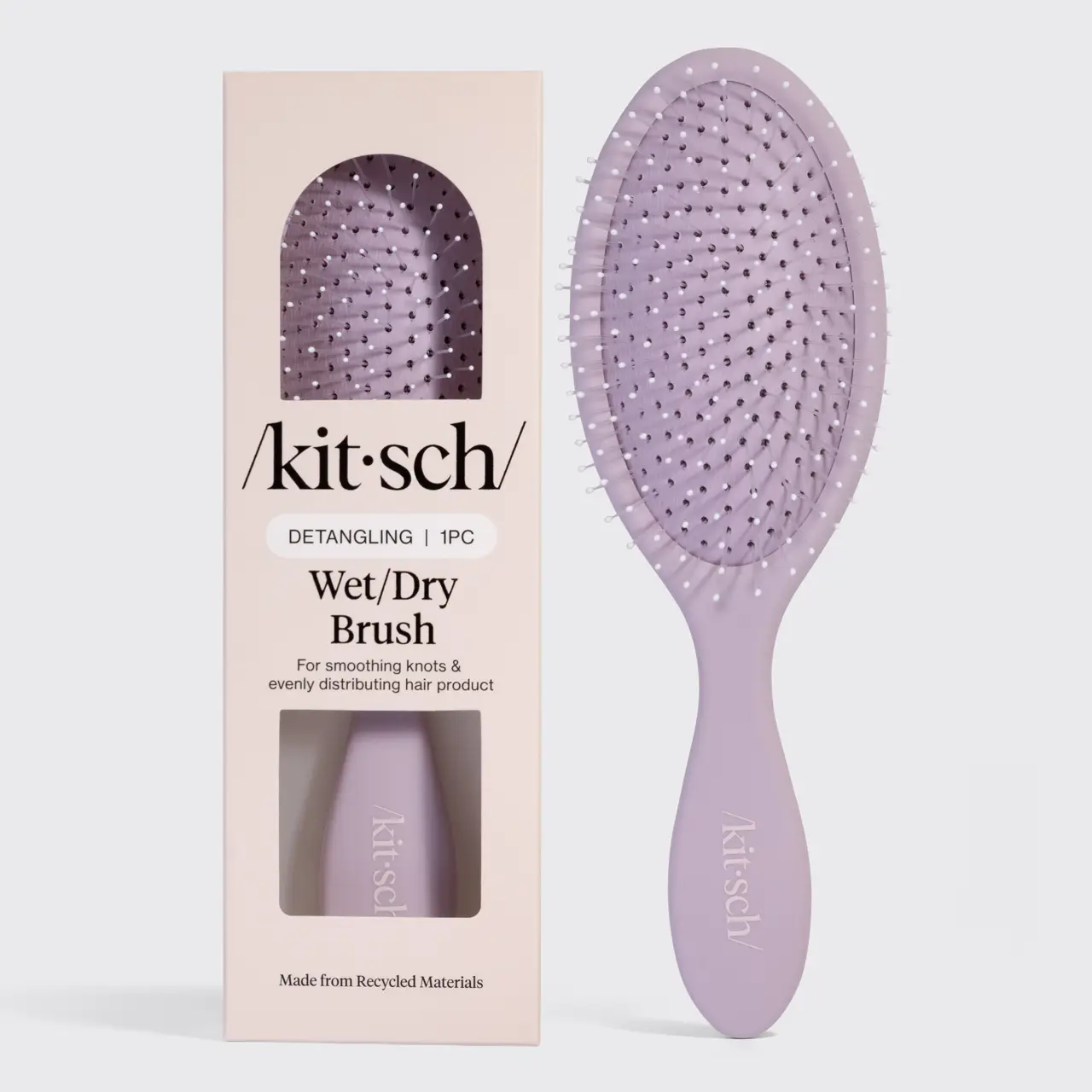 Kitsch Recycled Plastic Wet/Dry Brush- Soft Violet