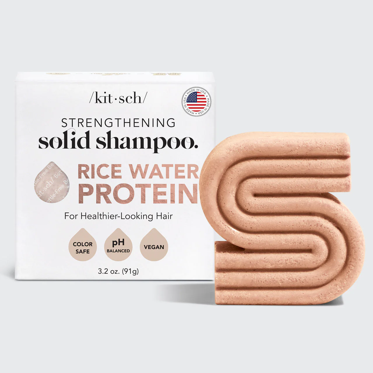 Kitsch Rice Water Shampoo Bar for Hair Growth 91g