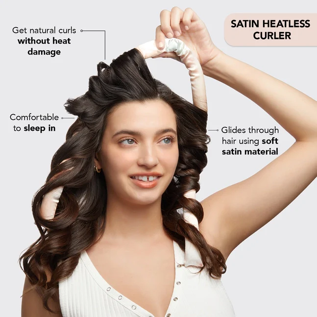 Kitsch Satin Heatless Curling Set - Sunset Tie Dye - Image 4
