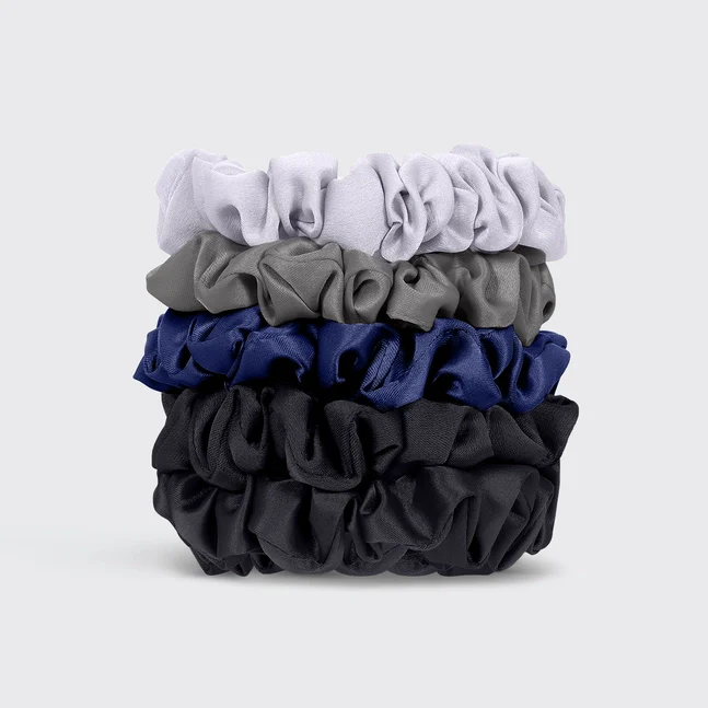 Kitsch Satin Petite Scrunchies 5pc Set- Midnight - Image 2