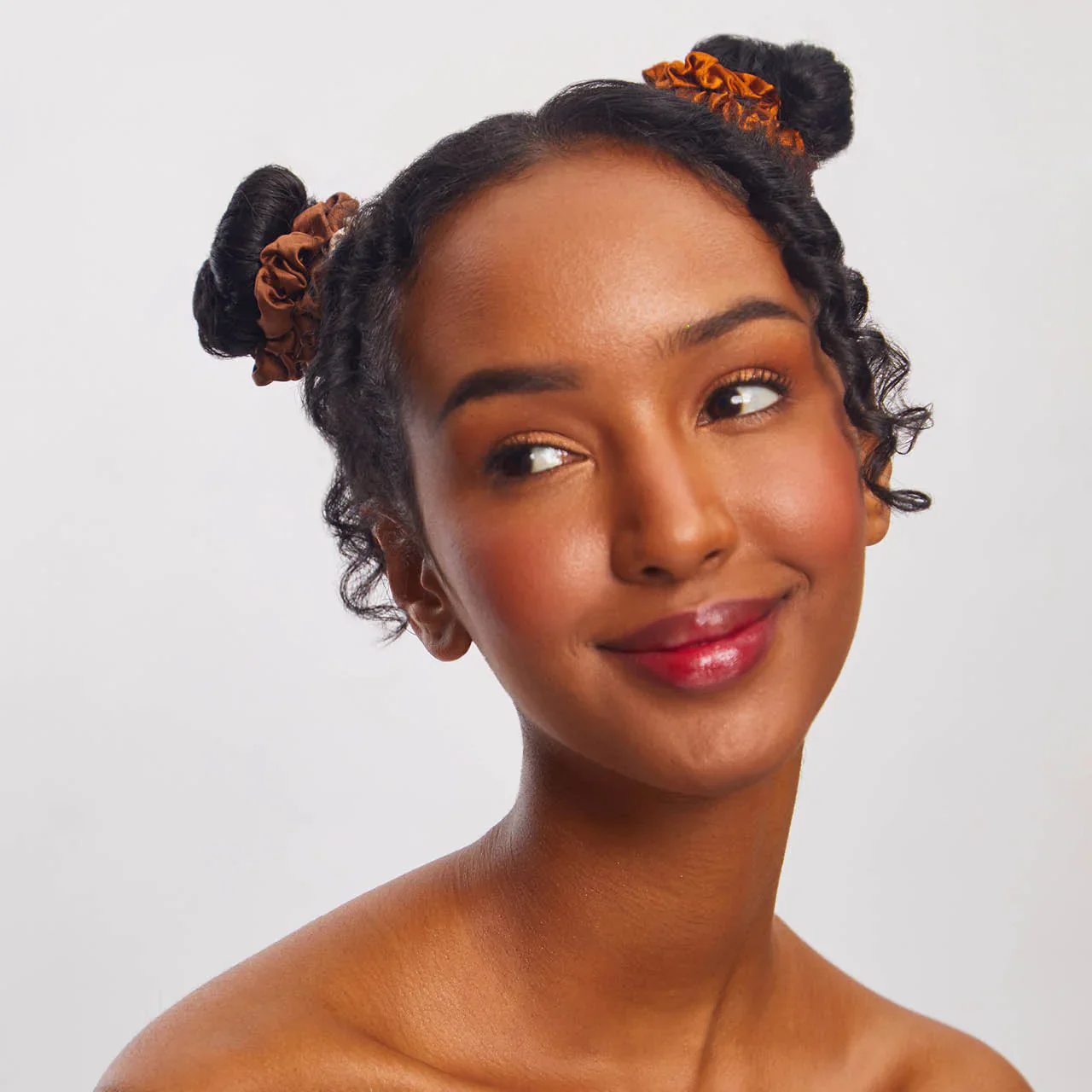 Kitsch Satin Petite Scrunchies 5pc Set - Sedona - Image 4