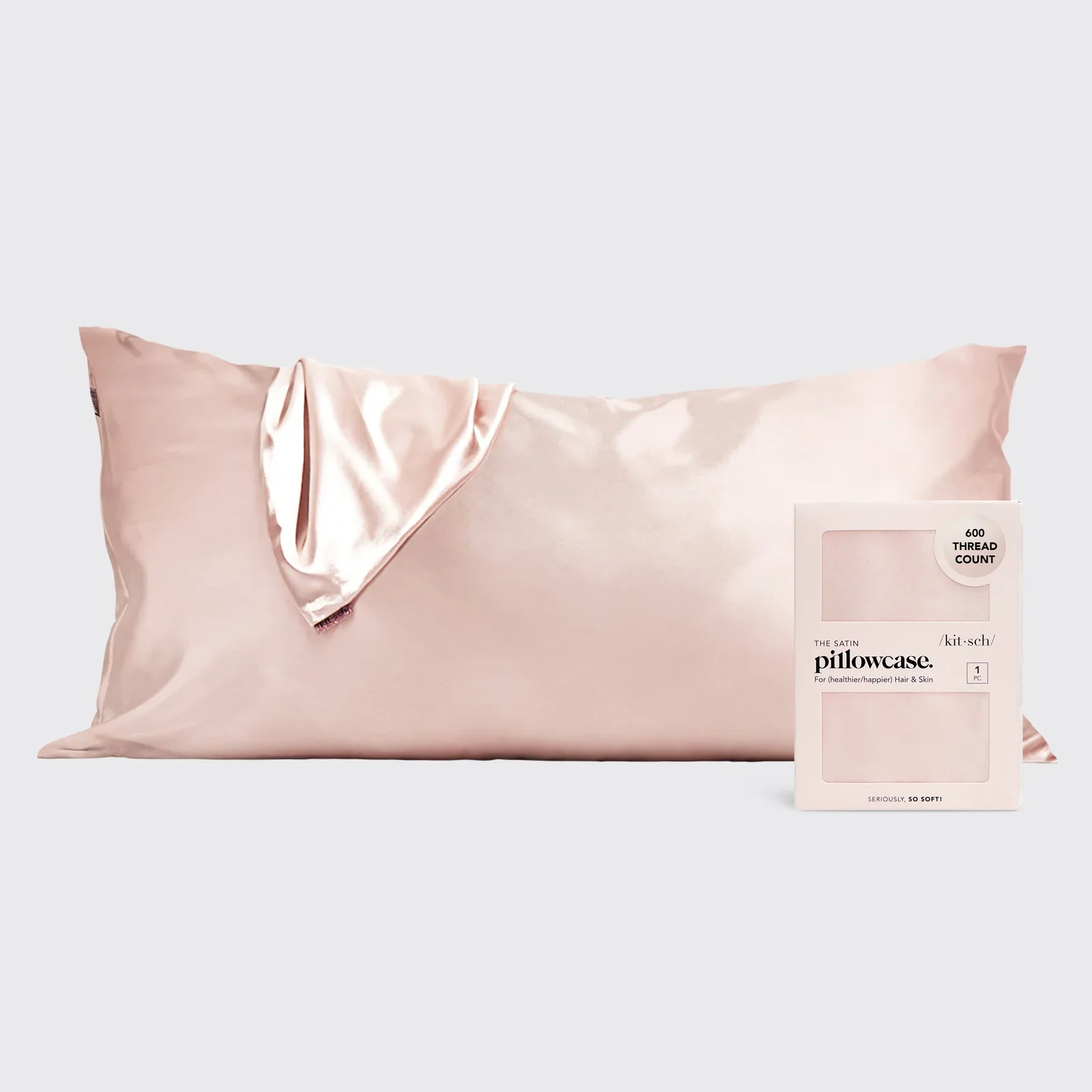 Kitsch Satin Pillowcase - Blush - Image 2
