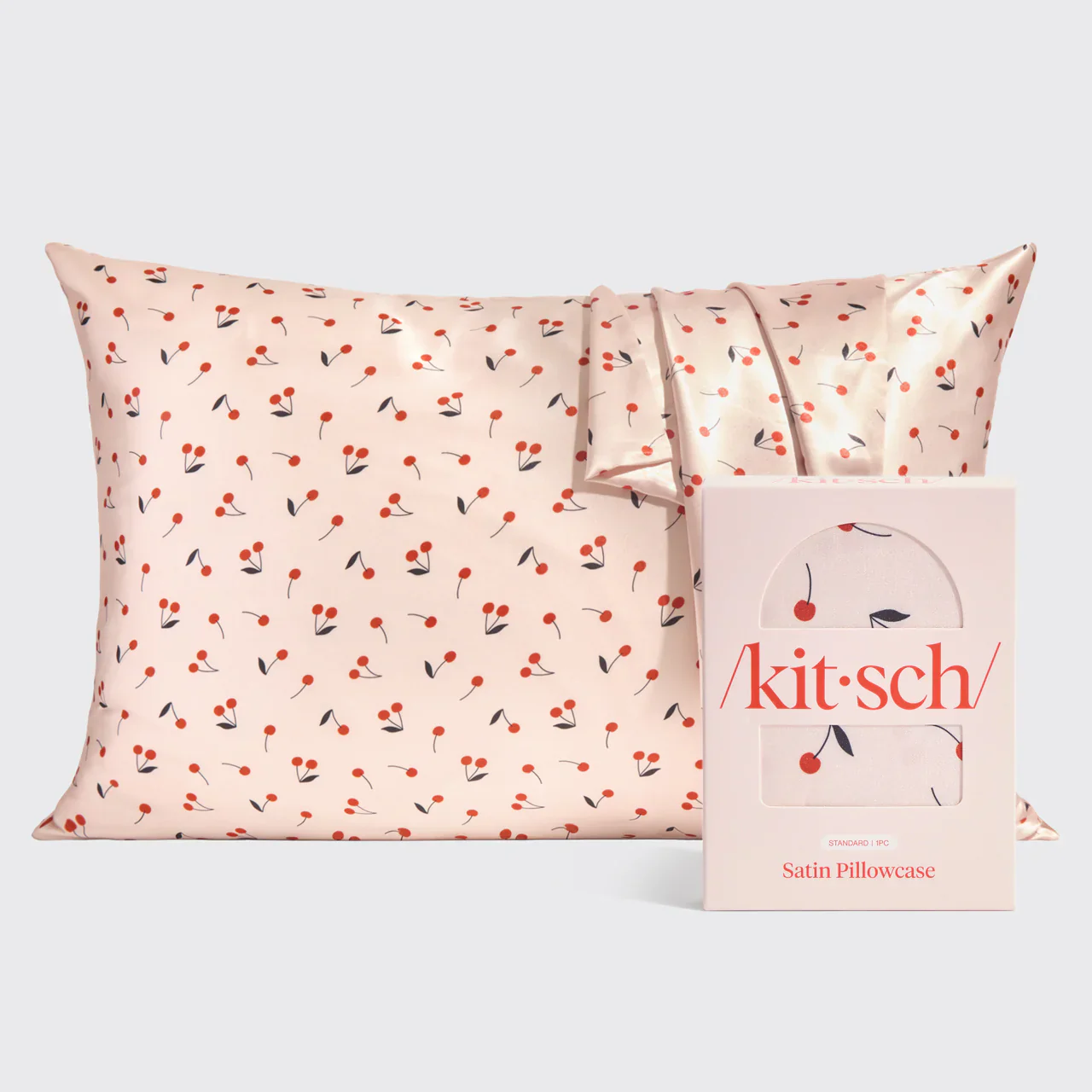 Kitsch Satin Pillowcase in Cherry Print - Image 5