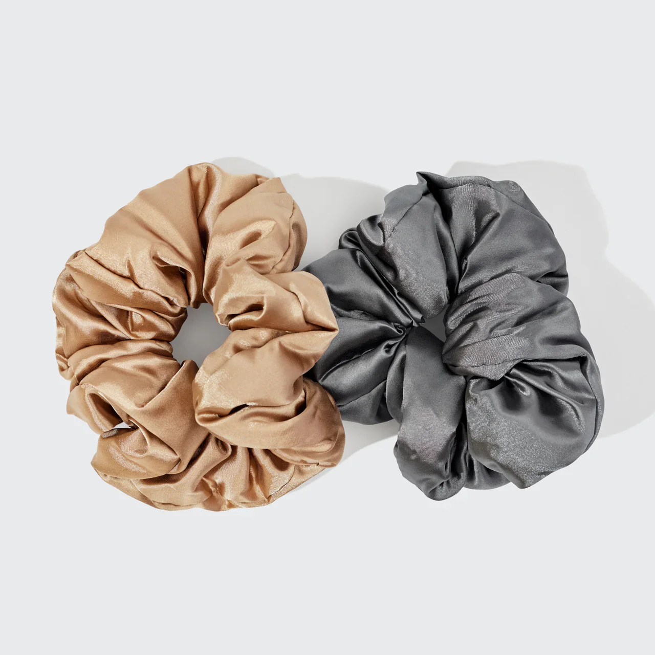 Kitsch Satin Sleep Pillow Scrunchies - Charcoal/Gold - Image 6
