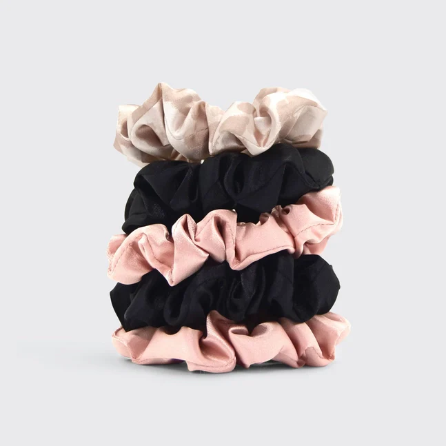 Kitsch Satin Sleep Scrunchies 5pc - Assorted - Image 4
