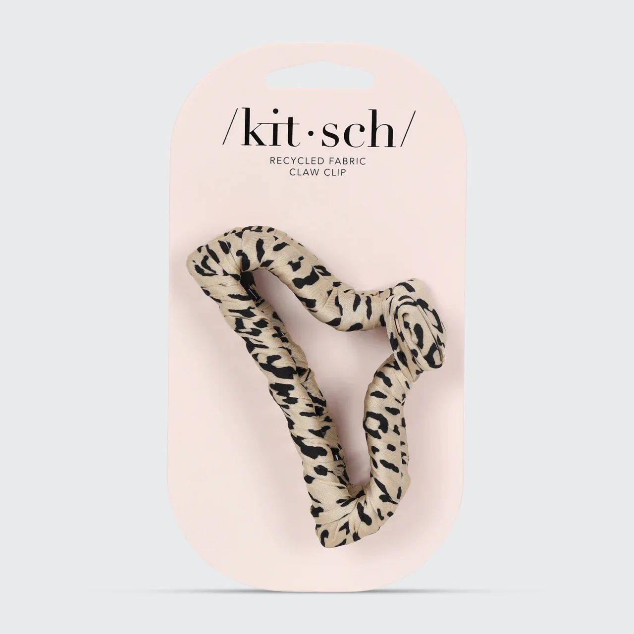 Kitsch Satin Wrapped Claw Clip - Leopard