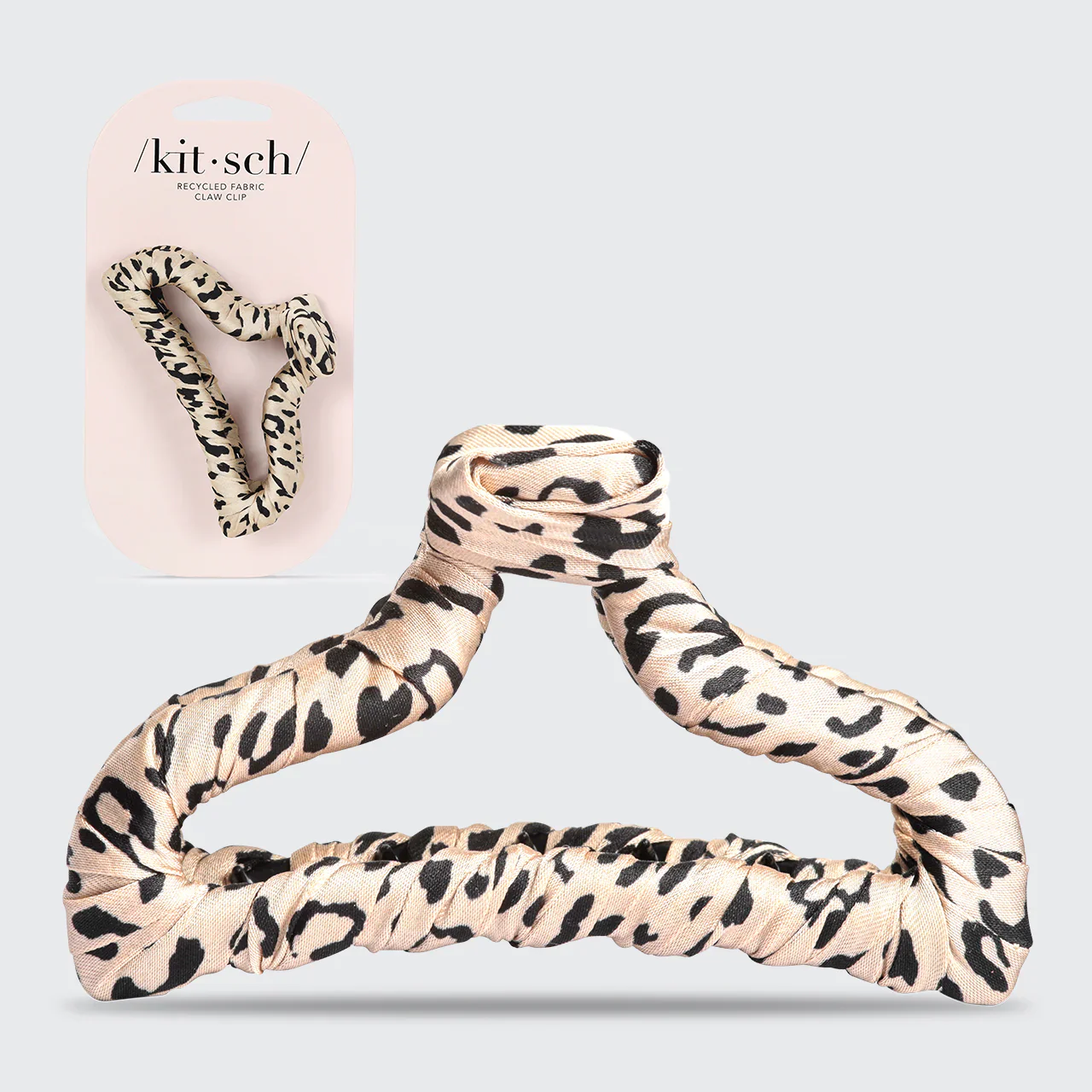 Kitsch Satin Wrapped Claw Clip - Leopard - Image 2