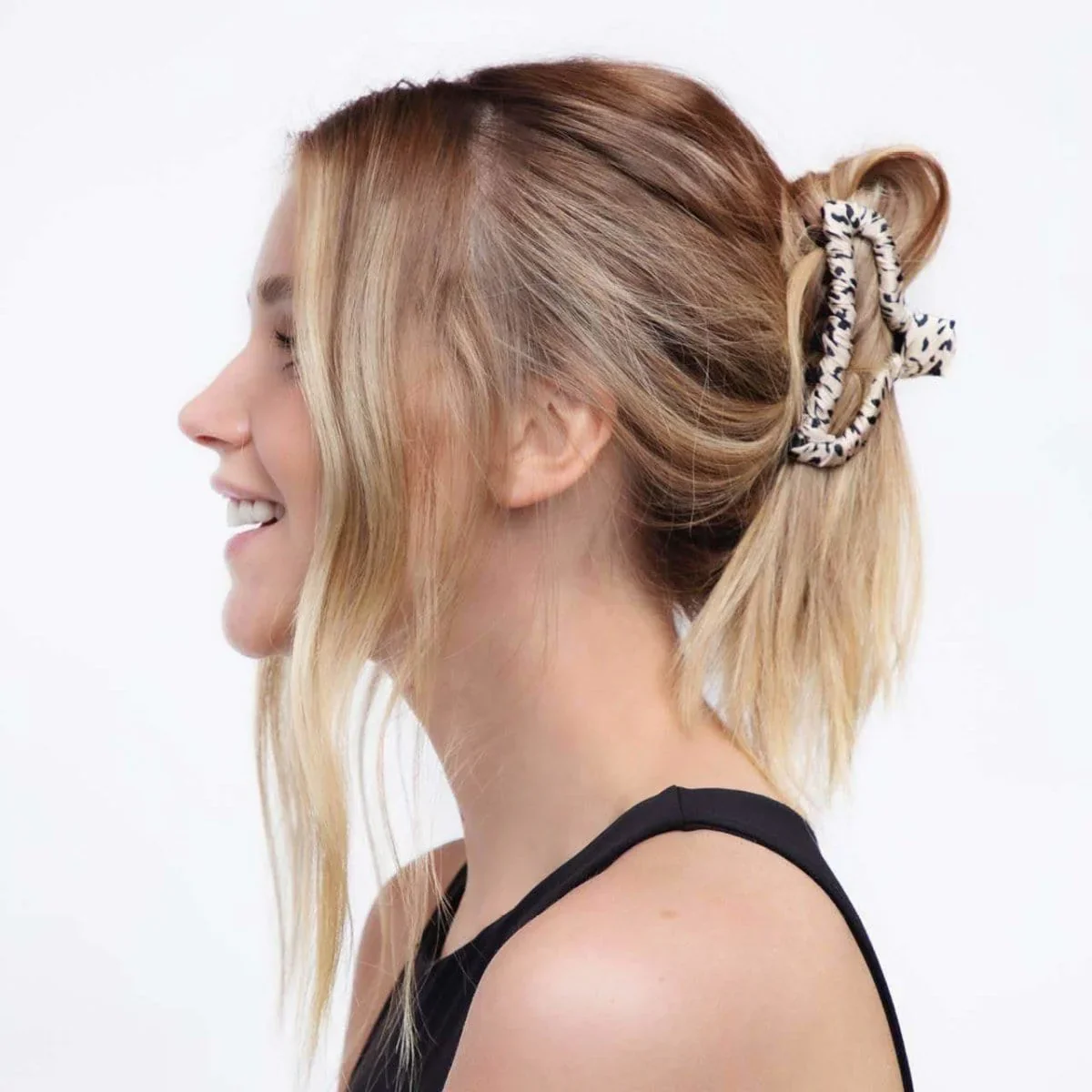 Kitsch Satin Wrapped Claw Clip - Leopard - Image 4