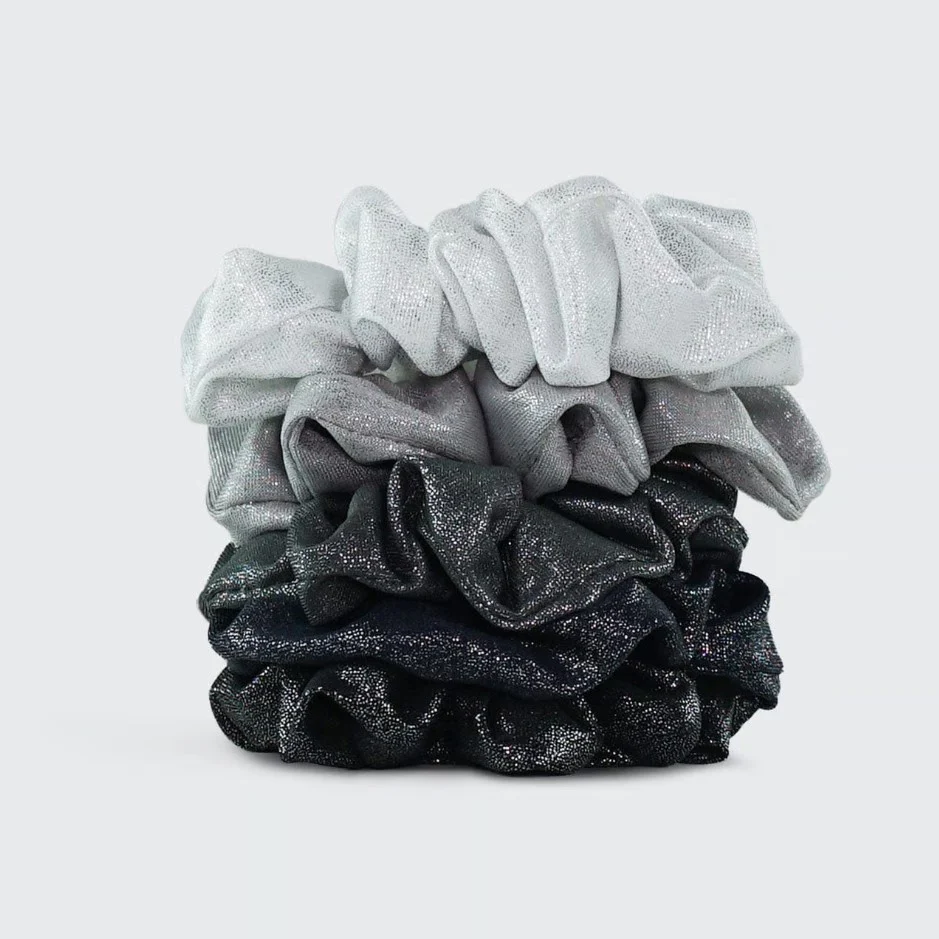 Kitsch Scrunchies Metallic (Black/Gray) - Image 3
