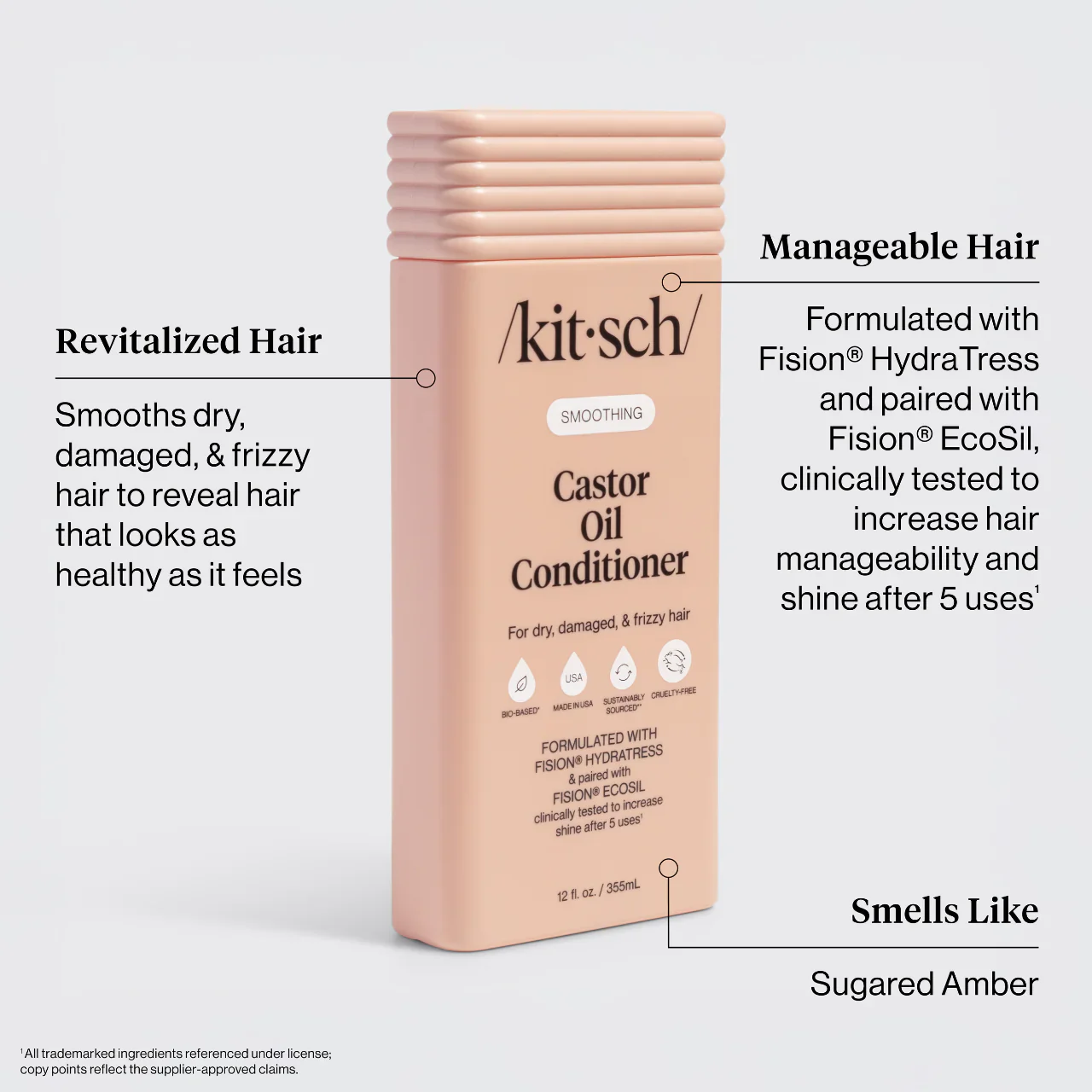 Kitsch Smoothing Castor Oil Shampoo & Conditioner Combo - Image 3