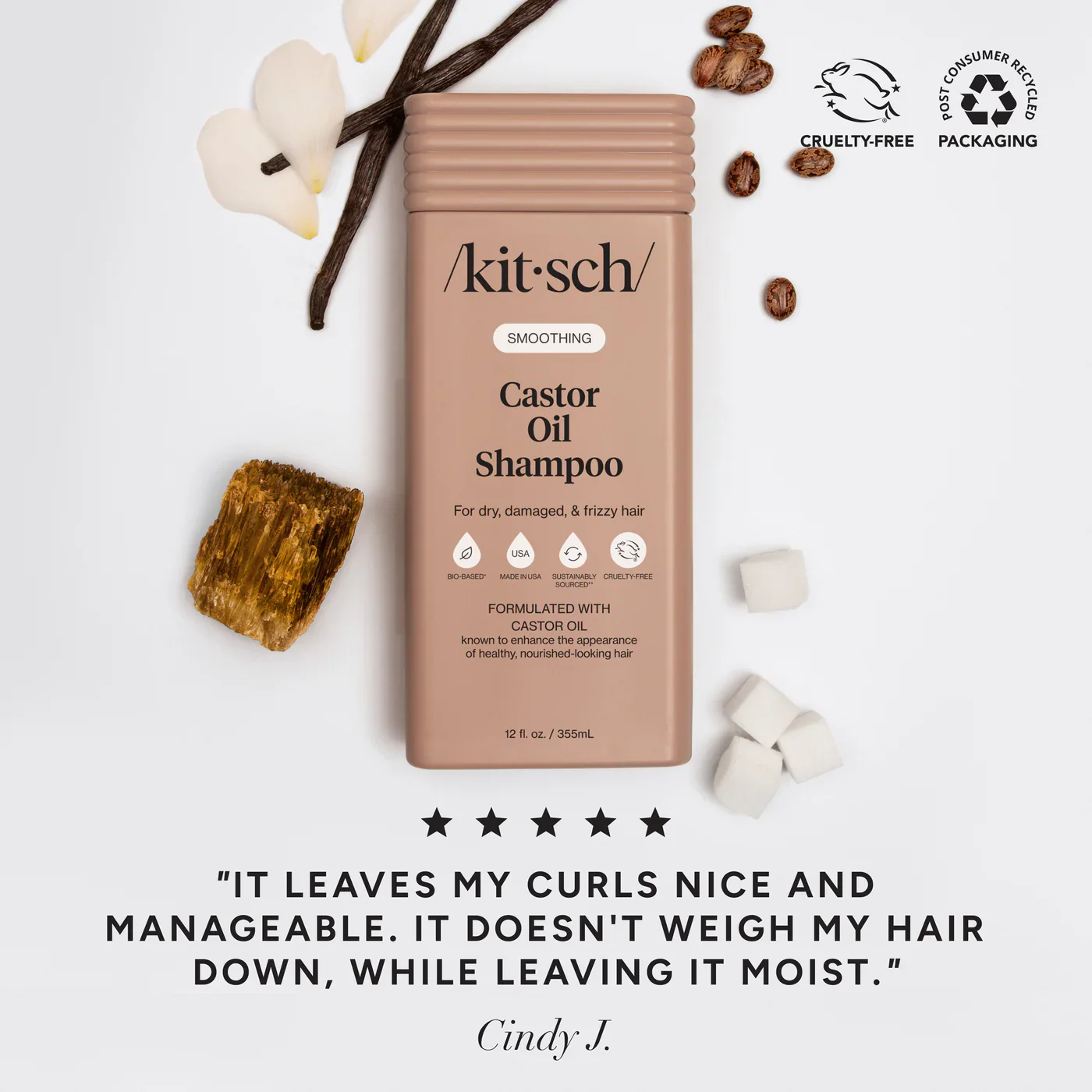 Kitsch Smoothing Castor Oil Shampoo & Conditioner Combo - Image 9
