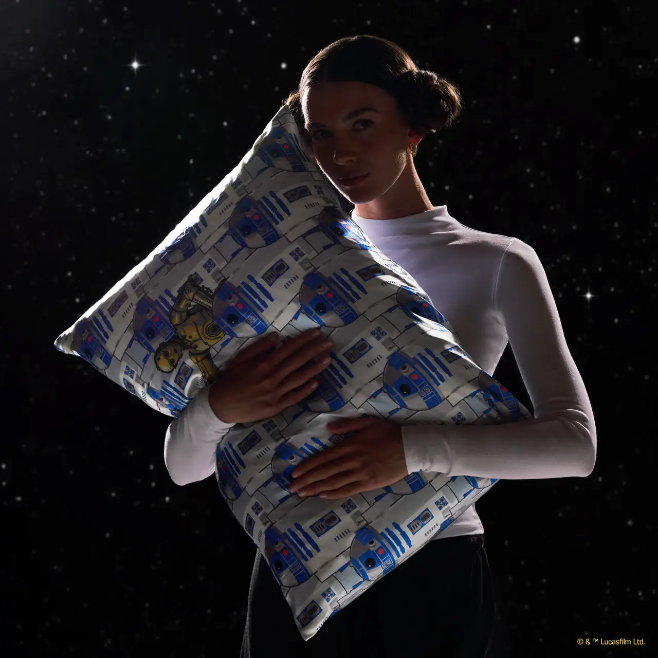 Kitsch Star Wars & Kitsch Satin Pillowcase in R2-D2 & C-3PO - Image 3