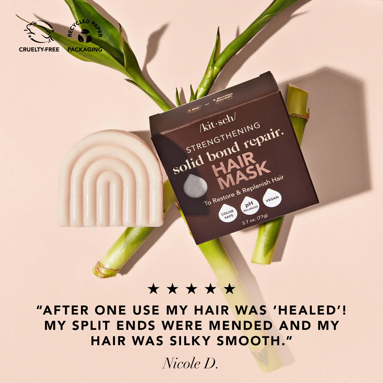 Kitsch Strengthening Bond Repair Solid Hair Mask - Image 2