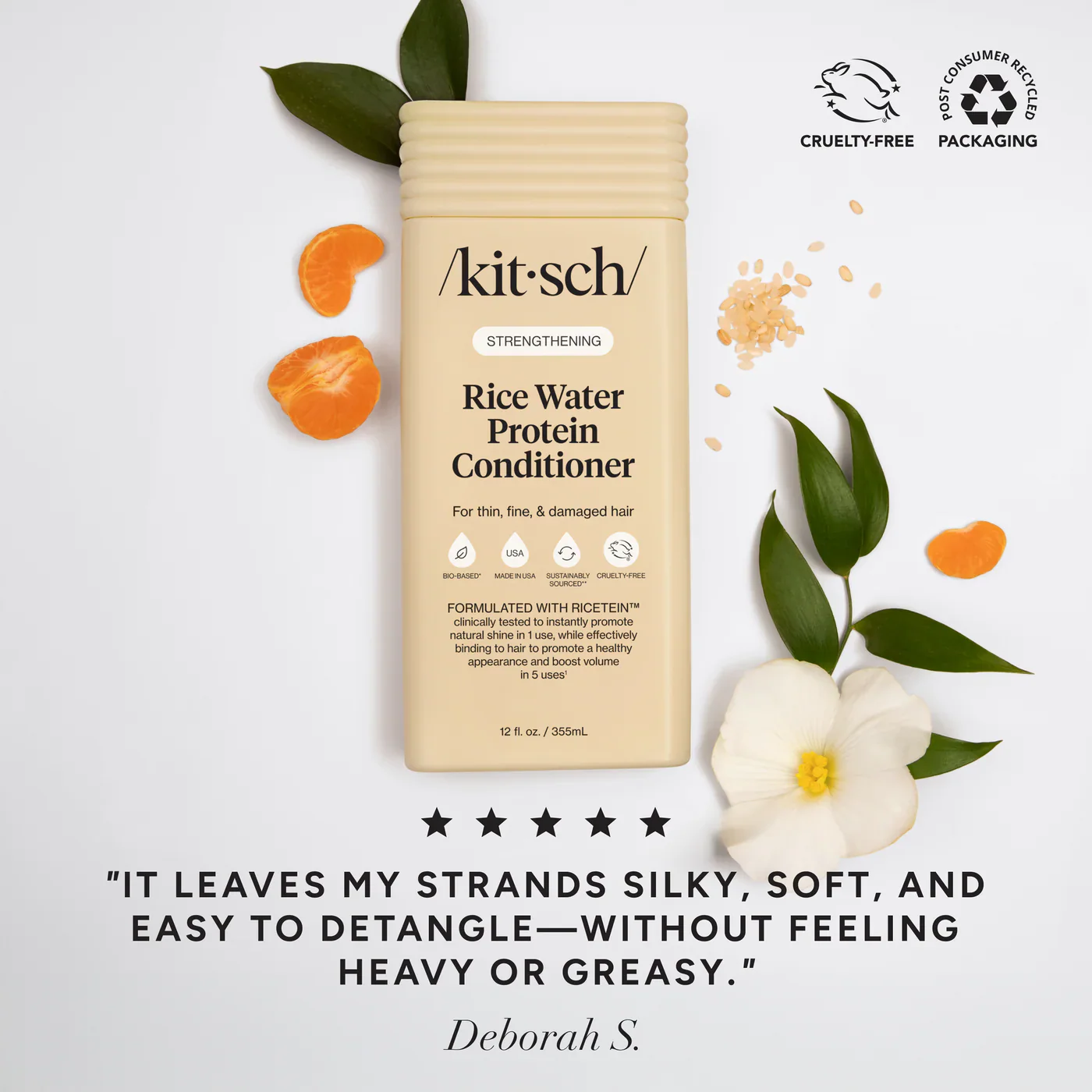 Kitsch Strengthening Rice Water Conditioner 355ml - Image 7