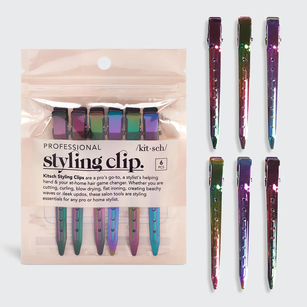 KitschStyling Hair Clips 6pc (Rose Gold) - Image 5