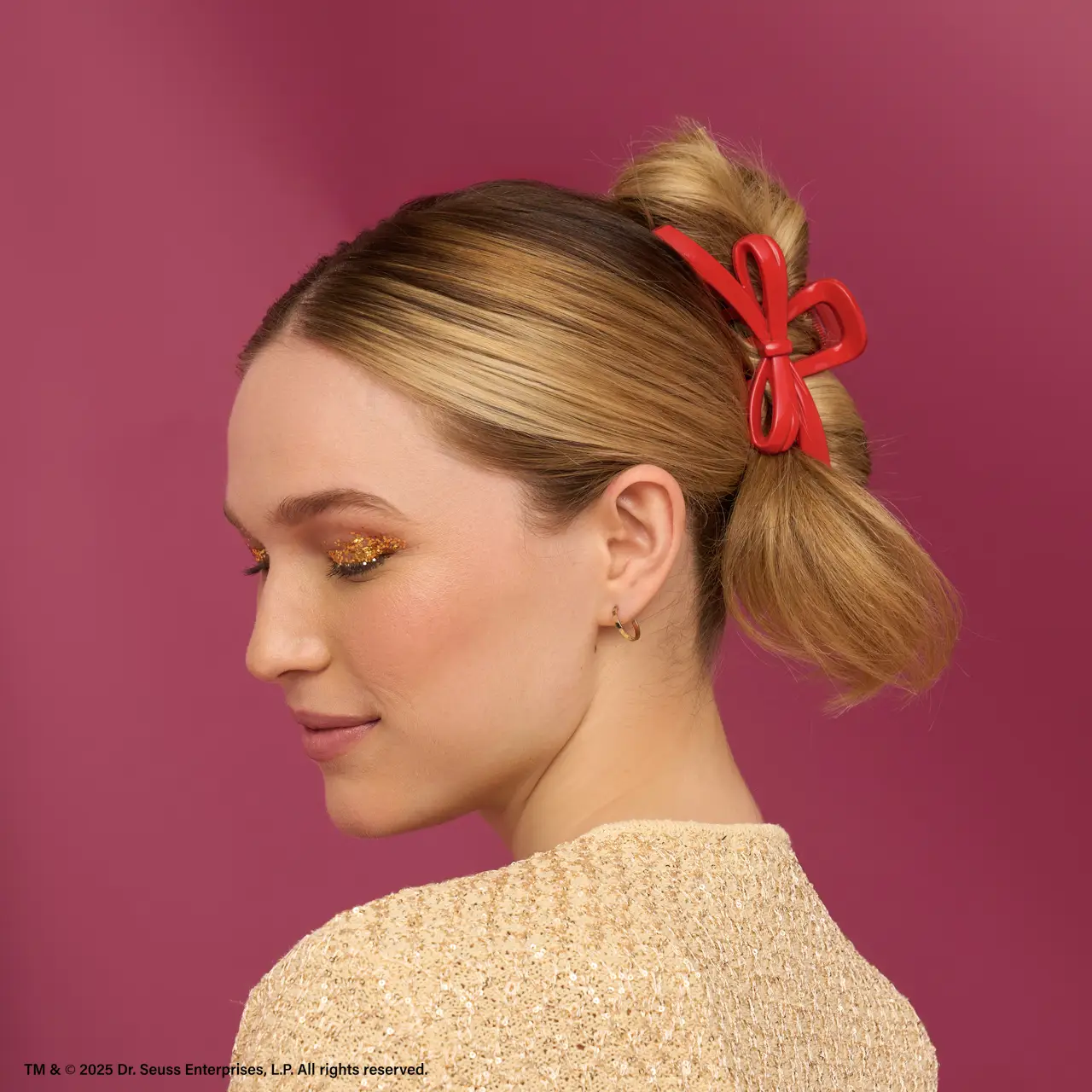 Kitsch The Grinch X Kitsch Red Bow Claw Clip - Image 4