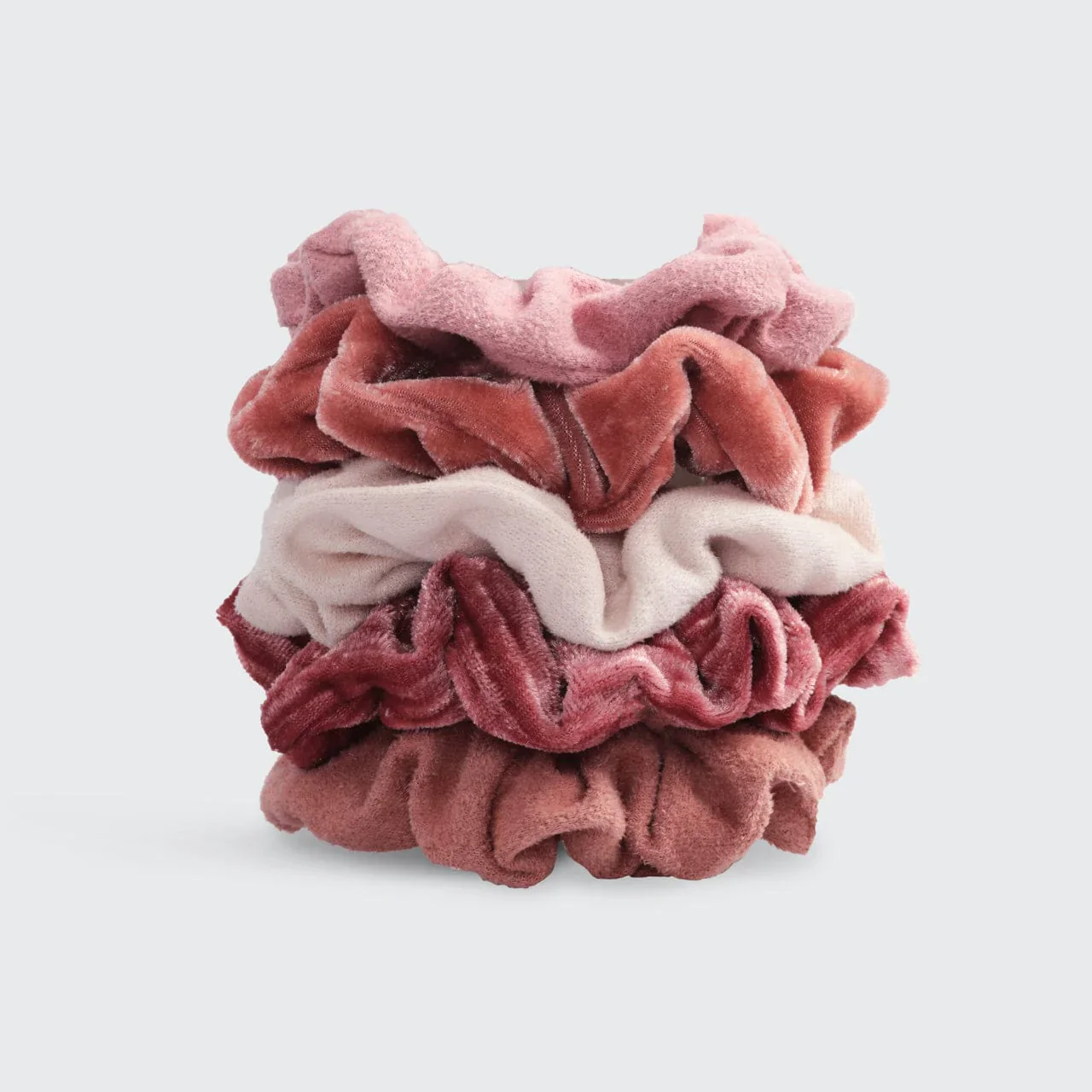 Kitsch Velvet Scrunchies - Blush/Mauve - Image 2