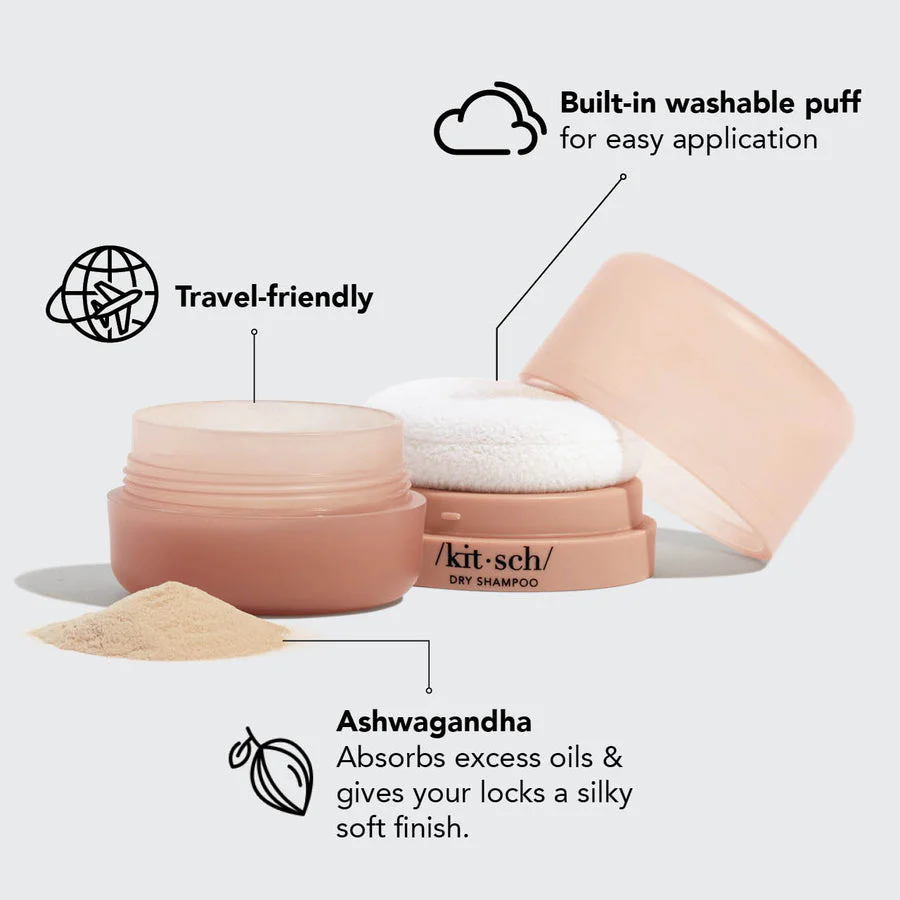 Kitsch Volumizing Rice Protein Dry Shampoo Puff - Light - Image 4