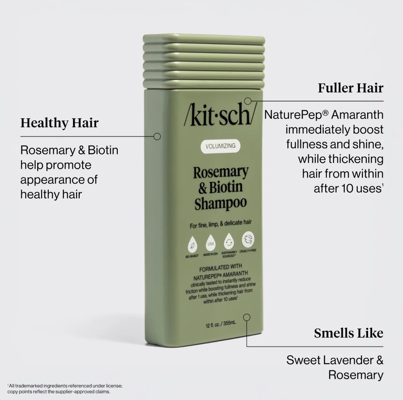 Kitsch Volumizing Rosemary & Biotin Shampoo &Conditioner Combo 355ml - Image 3