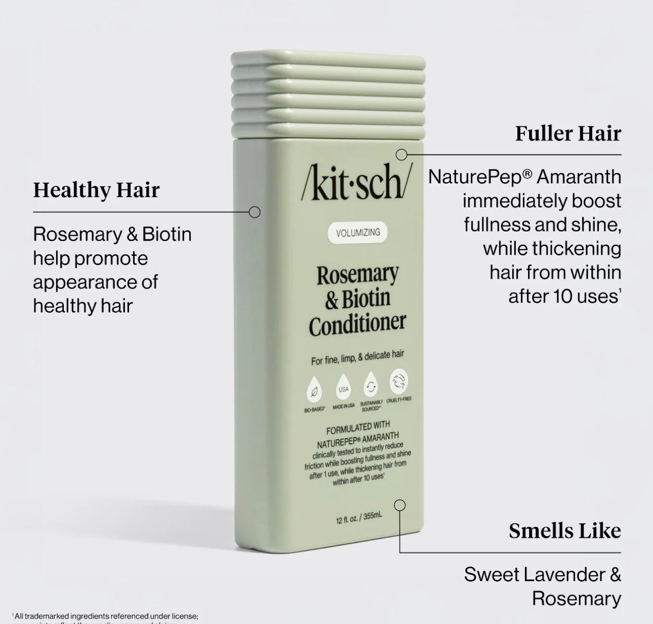 Kitsch Volumizing Rosemary & Biotin Shampoo &Conditioner Combo 355ml - Image 7