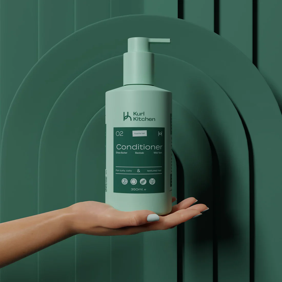 KURL KITCHEN Hydrating and moisturising shea butter Conditioner 350ML - Image 4