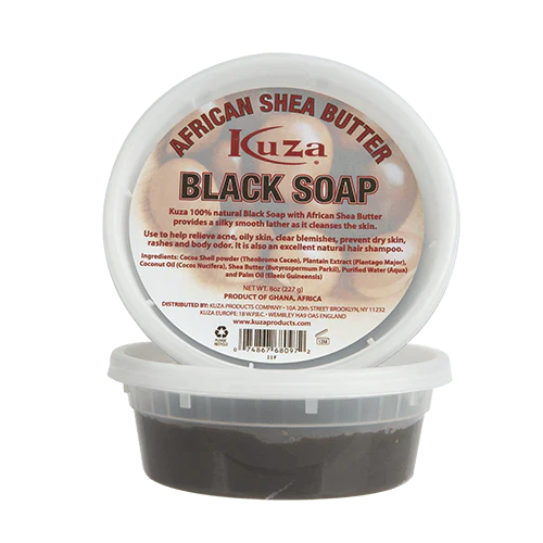 Kuza African Shea Butter Black Soap 227g - Image 2