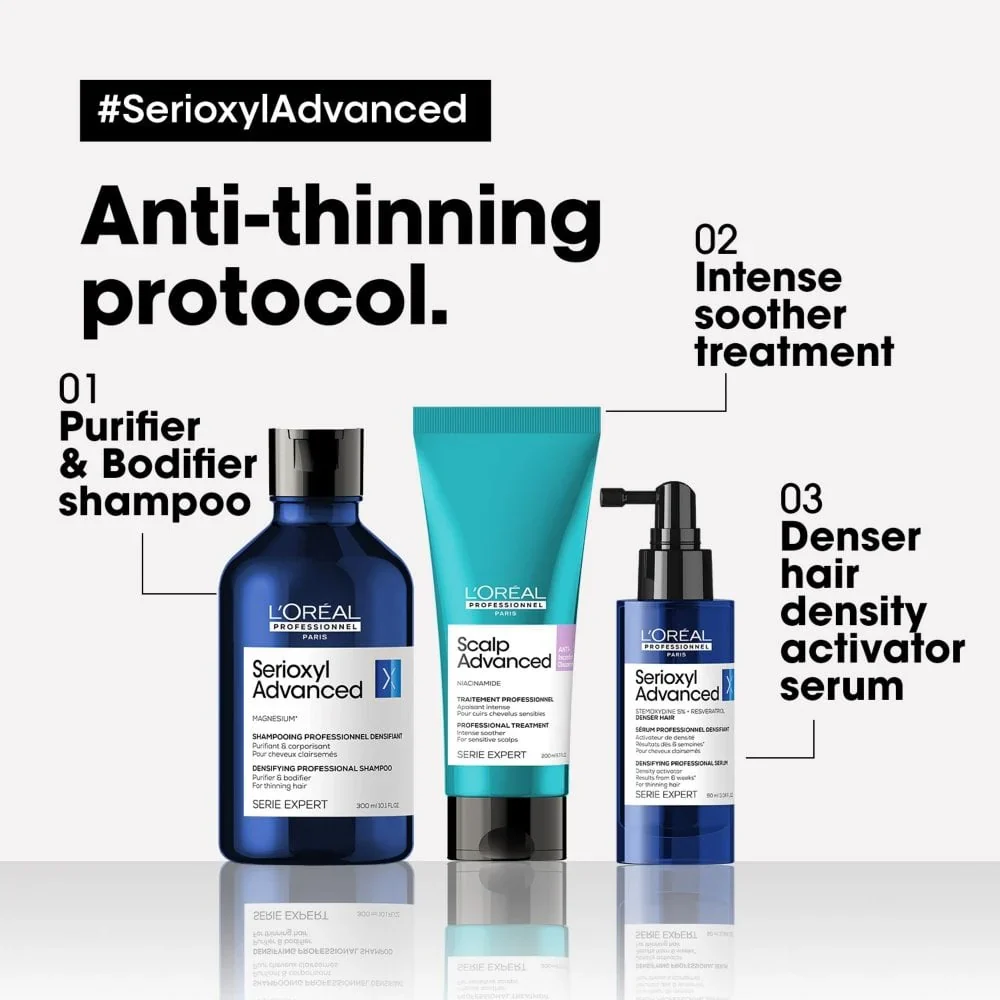 L'Oreal Professionnel Serie Expert Serioxyl Advanced Density Activator Hair Serum 90ml - Image 3