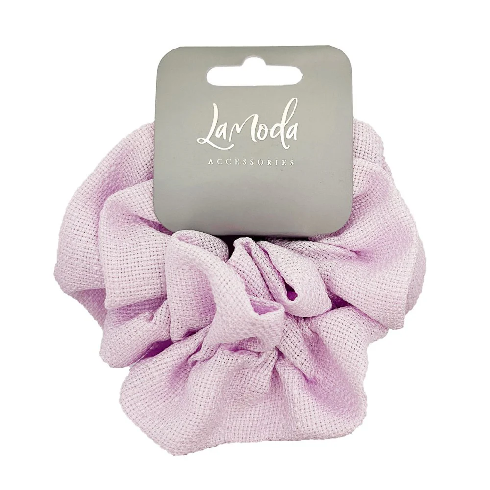 LA MODA HERRINGBONE TWEED L SCRUNCHIE - Image 3