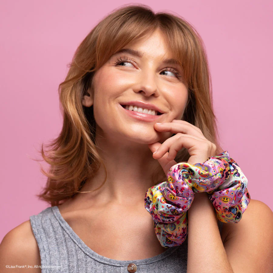 Kitsch Lisa Frank x Kitsch Pillow Scrunchies in Satin in The Fantastic World of Lisa Frank - Image 5