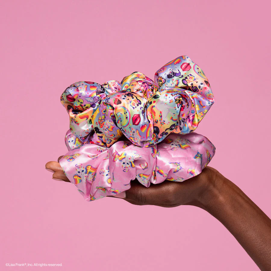 Kitsch Lisa Frank x Kitsch Pillow Scrunchies in Satin in The Fantastic World of Lisa Frank - Image 6
