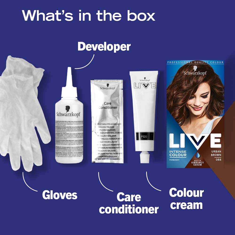 Schwarzkopf Live Intense Colour Permanent Hair Colour Dye 088 Urban Brown - Image 7