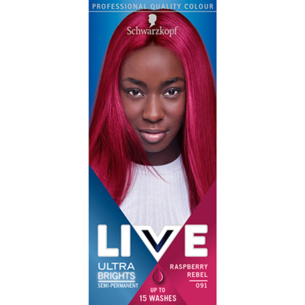Schwarzkopf Live Ultra Brights Semi-Permanent Hair Colour Dye 091 Raspberry Rebel