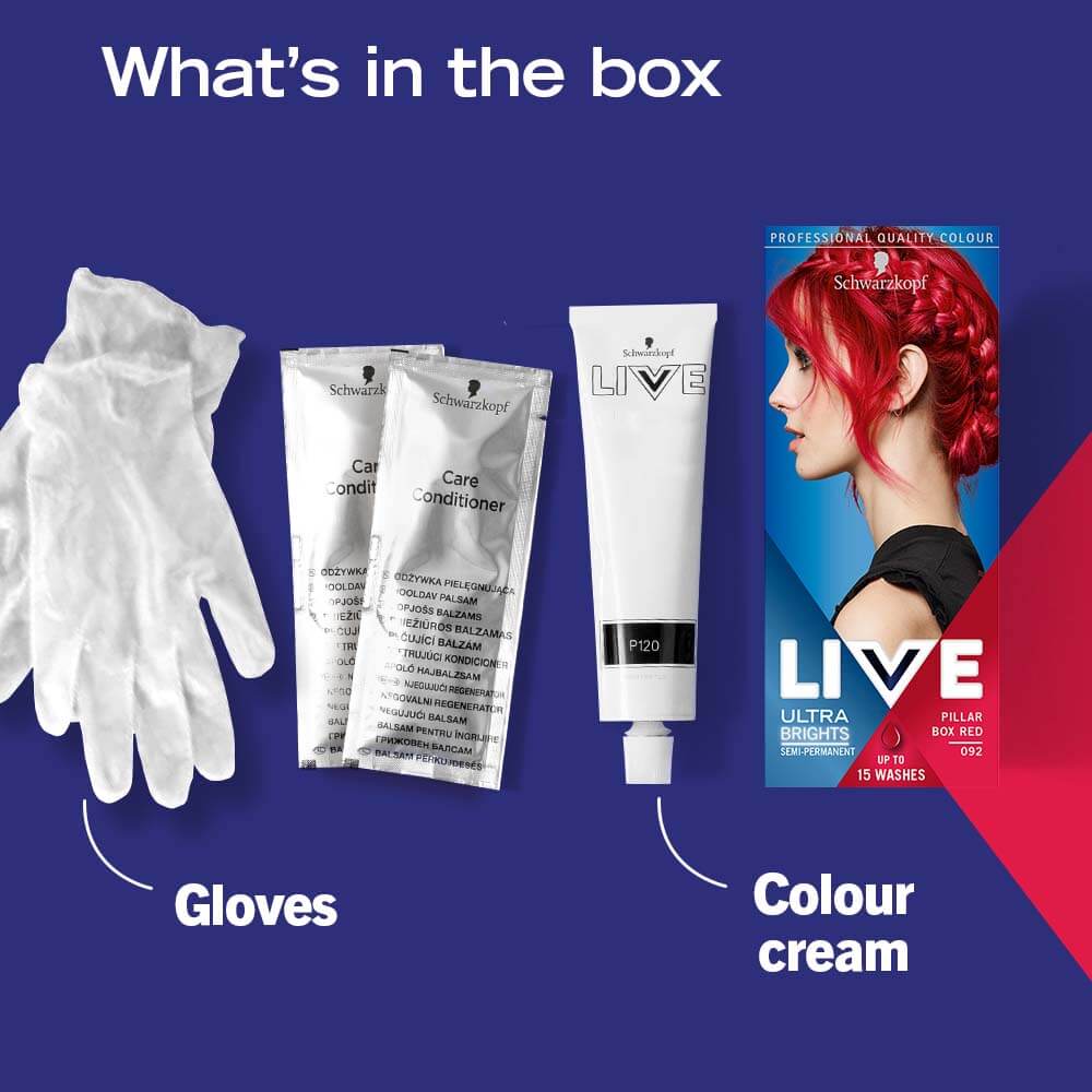 Schwarzkopf Live Ultra Brights Semi-Permanent Hair Colour Dye 092 Pillar Box Red - Image 4