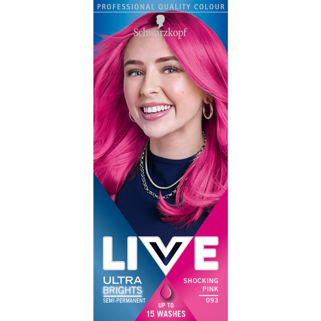 Schwarzkopf Live Ultra Brights Semi-Permanent Hair Colour Dye 093 Shocking Pink