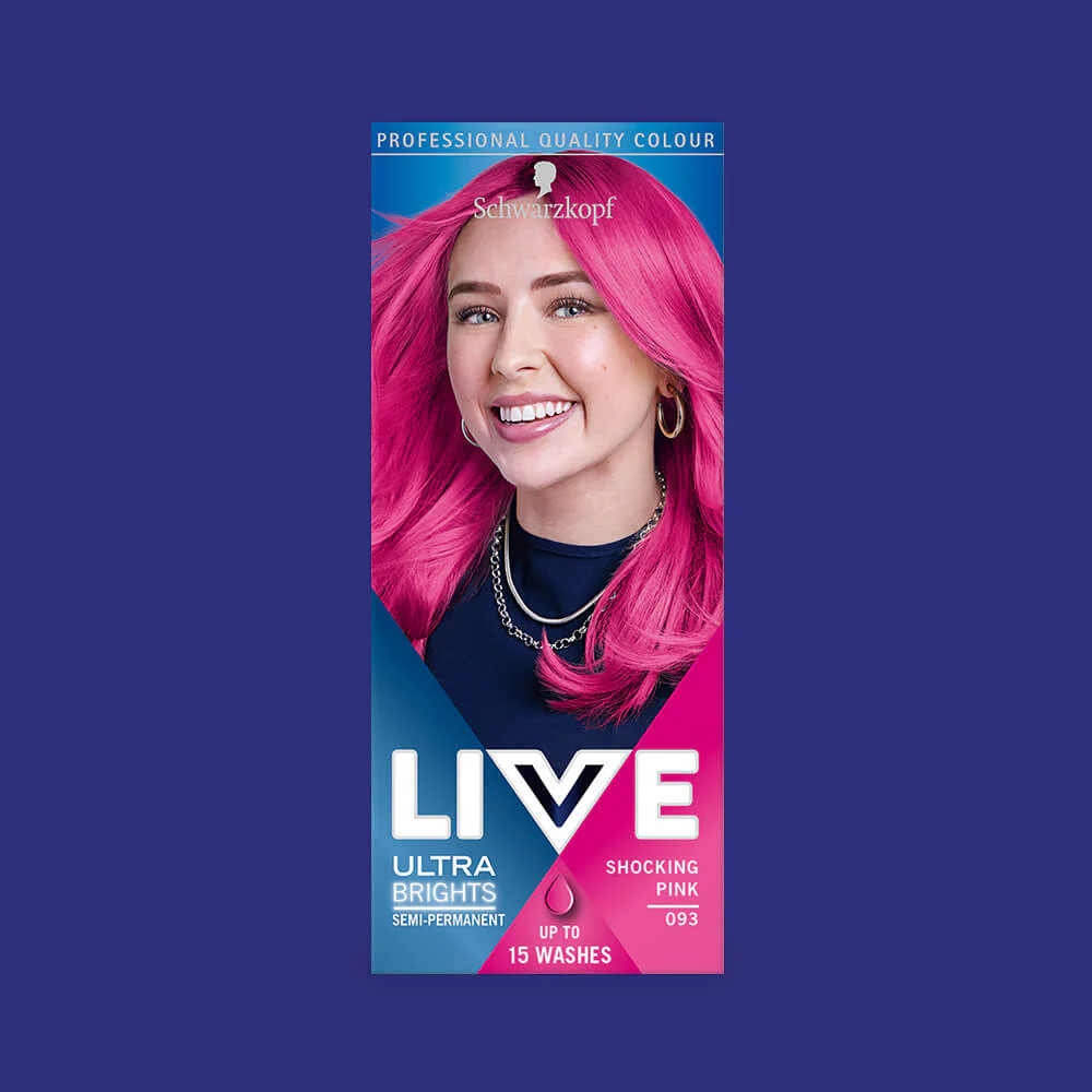 Schwarzkopf Live Ultra Brights Semi-Permanent Hair Colour Dye 093 Shocking Pink - Image 2