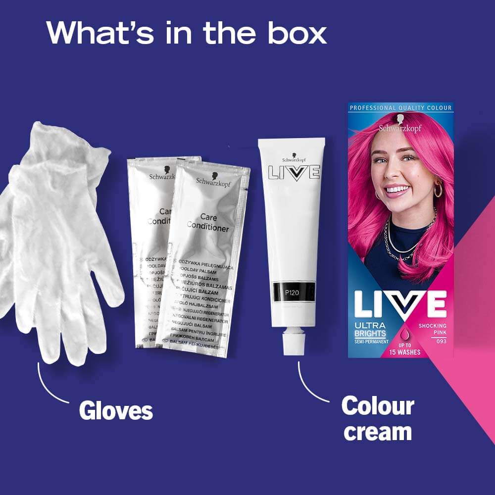 Schwarzkopf Live Ultra Brights Semi-Permanent Hair Colour Dye 093 Shocking Pink - Image 8