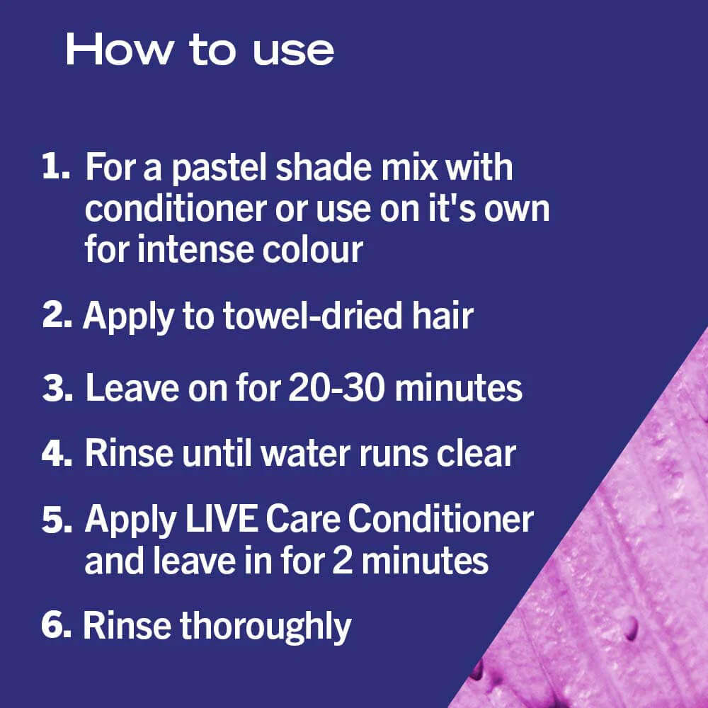 Schwarzkopf Live Ultra Brights Semi-Permanent Hair Colour Dye 094 Purple Punk - Image 6