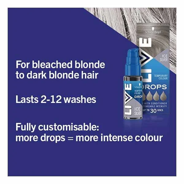 SCHWARZKOPF LIVE Drops Semi-Permanent Petal Pink Hair Dye 30ml - Image 3