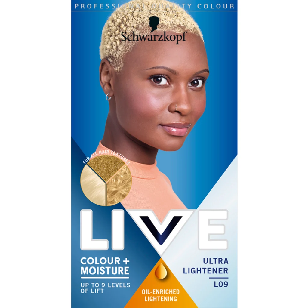 Schwarzkopf Live Colour + Moisture Permanent Hair Colour Dye L09 Ultra Lightener