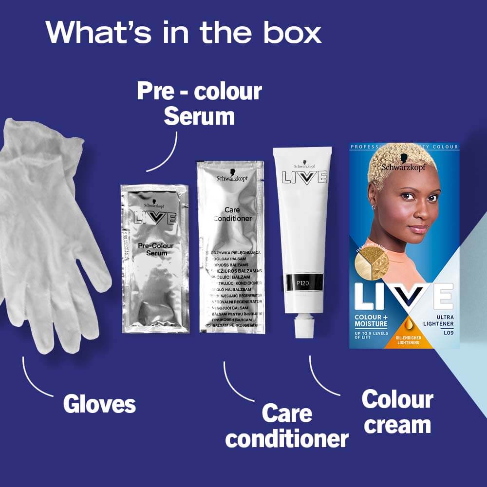 Schwarzkopf Live Colour + Moisture Permanent Hair Colour Dye L09 Ultra Lightener - Image 8