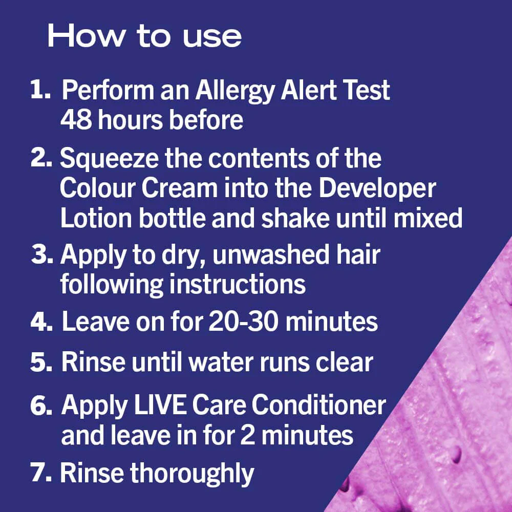 Schwarzkopf Live Colour + Lift Permanent Hair Colour Dye L76 Ultra Violet - Image 6