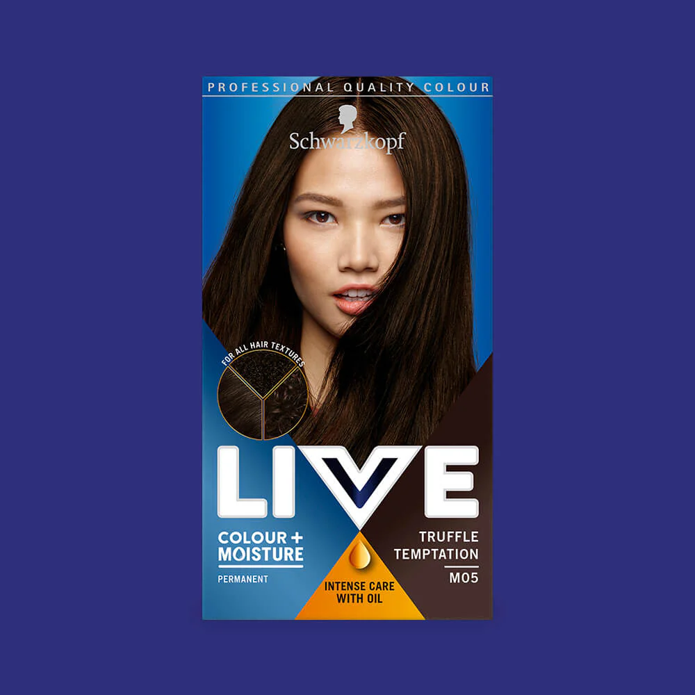 Schwarzkopf Live Colour + Moisture Permanent Hair Colour Dye M05 Truffle Temptation - Image 2