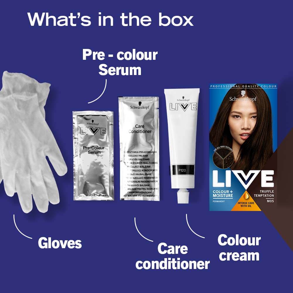 Schwarzkopf Live Colour + Moisture Permanent Hair Colour Dye M05 Truffle Temptation - Image 4
