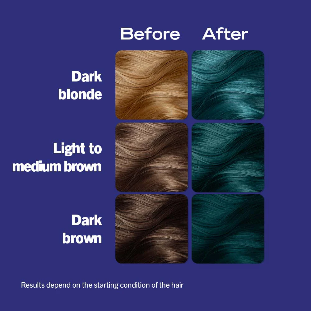 Schwarzkopf Live Urban Metallics Permanent Hair Colour Dye U75 Midnight Jade - Image 7
