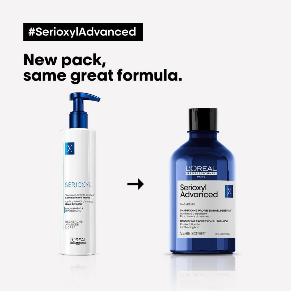 L'Oreal Professionnel Serie Expert Serioxyl Advanced Densifying Purifier & Bodifier Shampoo 300ml - Image 5